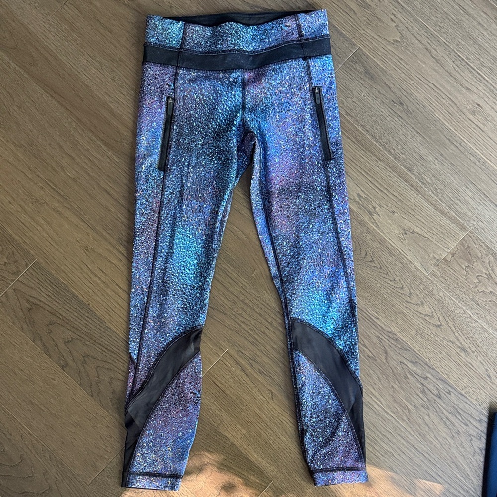 Lululemon Sparkling Blue and Purple Leggings